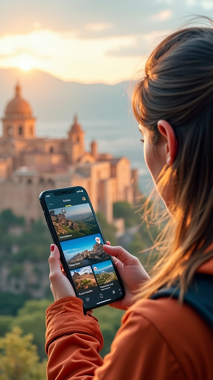 Organized trip bookings and tickets on a tablet.